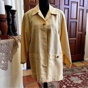 Liz Claiborne Soft Yellow Lightweight Jacket Blazer Size Small